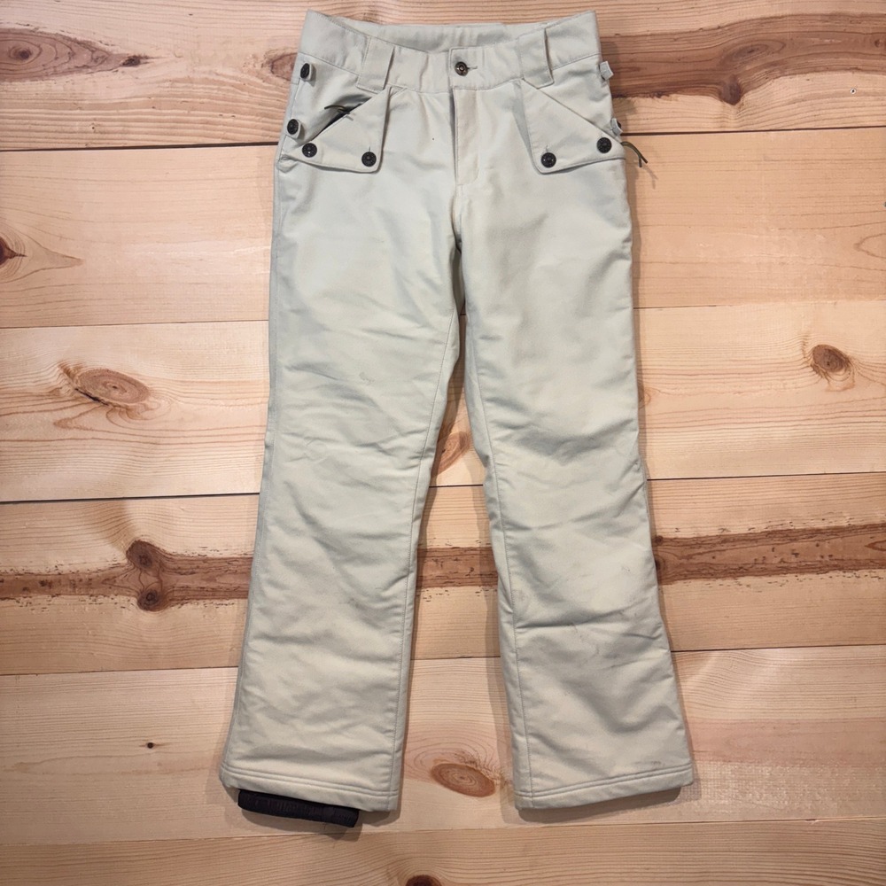 Orage Snow Pants Womens Small Beige Waterproof Ski Skiing Snowpants